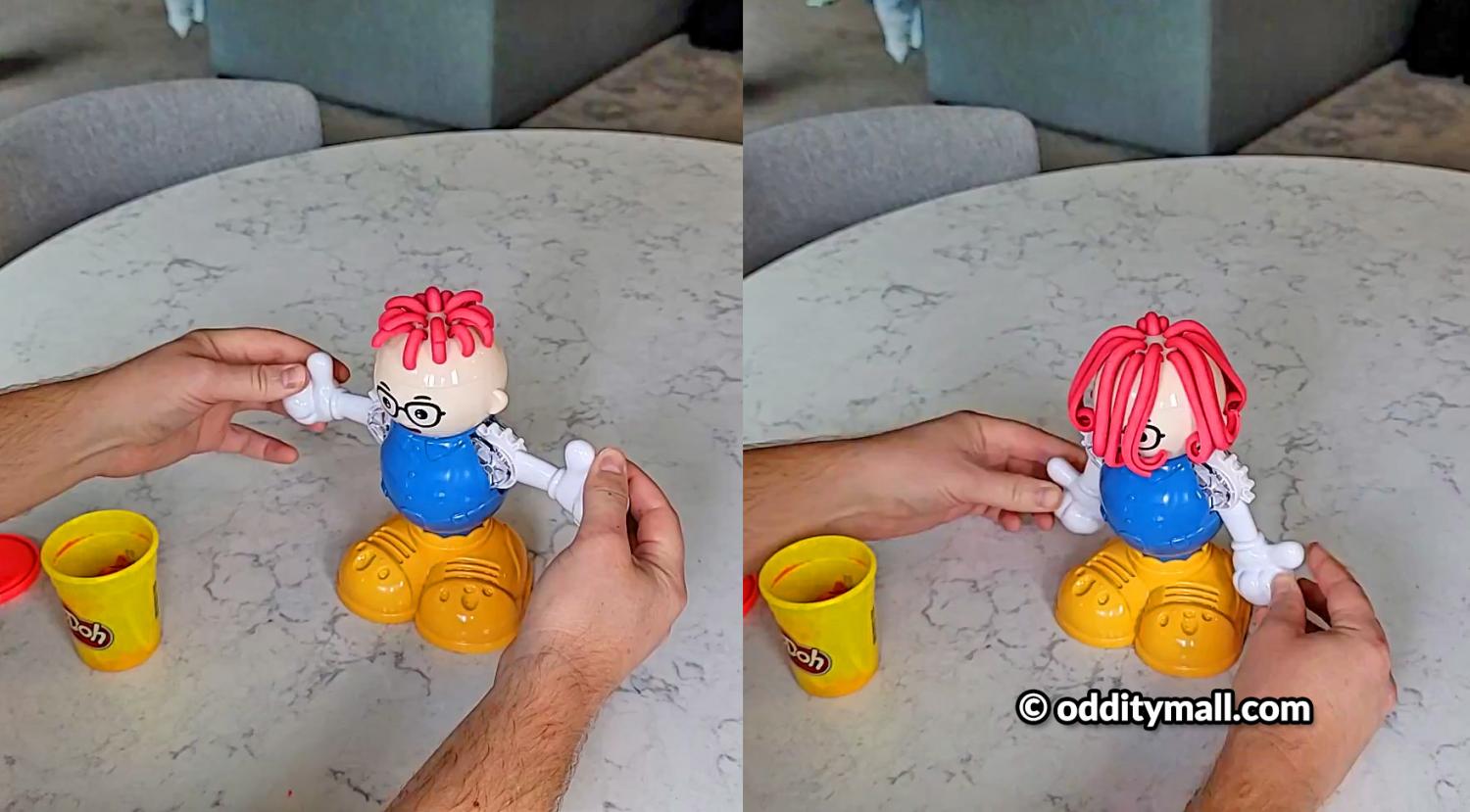 Play-Doh Barber Shop Lets Your Kids Grow, Style, and Cut Hairdos -Play-dough hair salon toy
