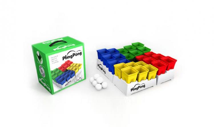 Pling Pong - Beer Pong Like Party Game For Whole Family - Ball and Cups Family Strategy Party Game - PlingPong