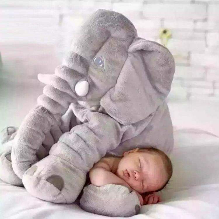 Plush Baby Elephant -Baby snuggling an elephant - Elephant pillow for babies