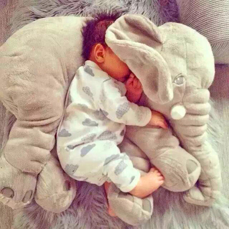 Plush Baby Elephant -Baby snuggling an elephant - Elephant pillow for babies