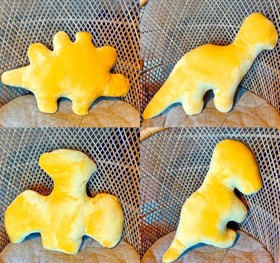 Plush Dinosaur Shaped Chicken Nuggets Pillows