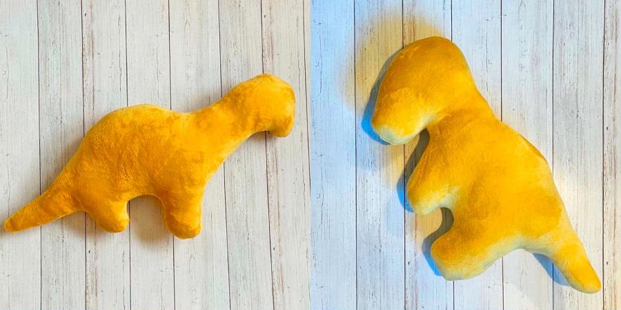Plush Dinosaur Shaped Chicken Nuggets Pillows