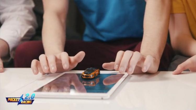 Pocket Racing 2.0 - iPad Game With Real Toy Car That Interacts With Real-Time Feedback