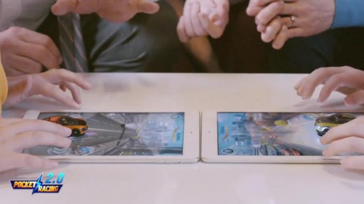 Pocket Racing 2.0 - iPad Game With Real Toy Car That Interacts With Real-Time Feedback