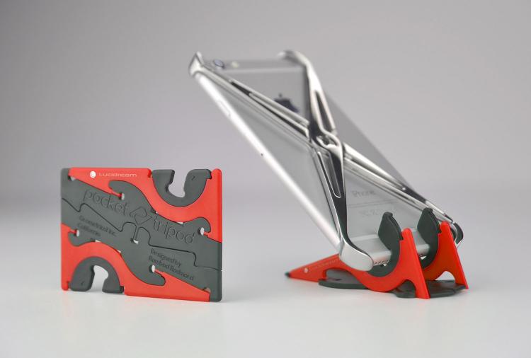 Pocket Tripod - Phone Mount Folds Down To Fit In Your Wallet - Tiny Portable phone mount/tripod