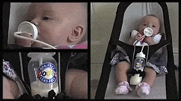Podee Hands-Free Baby Bottle Feeder System - Long tube pacifier bottle feeder - car seat hands-free baby feeder