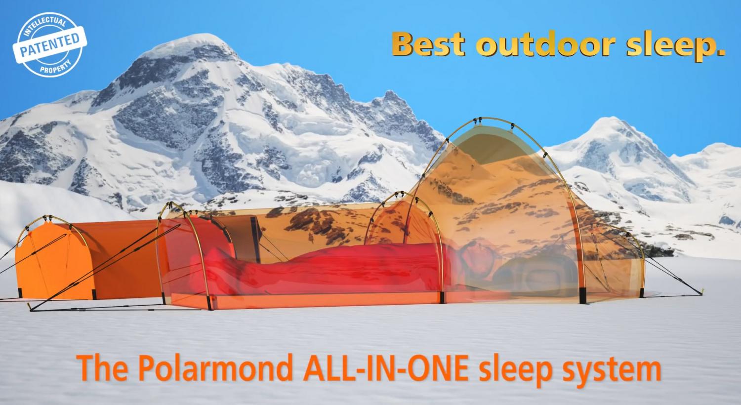 Polarmond innovative extreme cold sleep system with dual layer sleeping bag