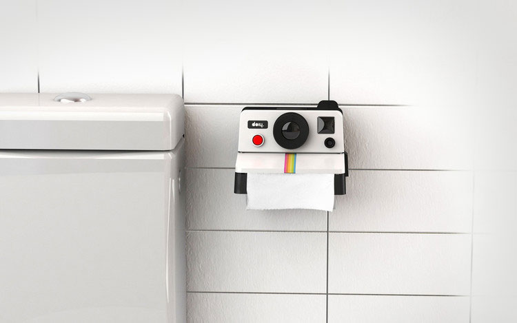 Polaroid Camera Toilet Paper Dispenser