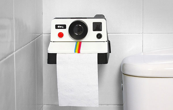 Polaroid Camera Toilet Paper Dispenser