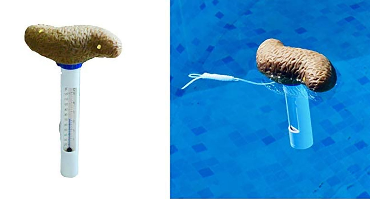 Poop Shaped pool thermometer - poo thermometer