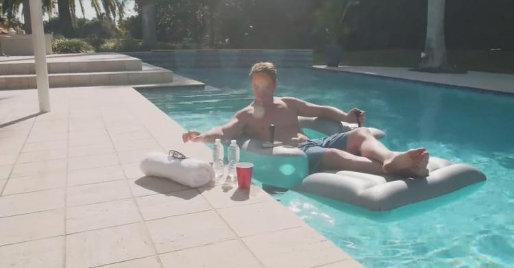 Pool Candy Motorized Pool Lounger - Dual motor inflatable pool floaty with joysticks