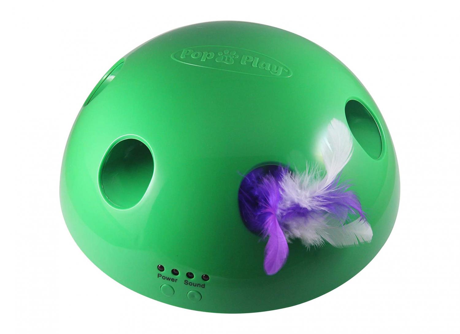 Pop N' Play Cat Teaser - Automatic rotating cat toy dome