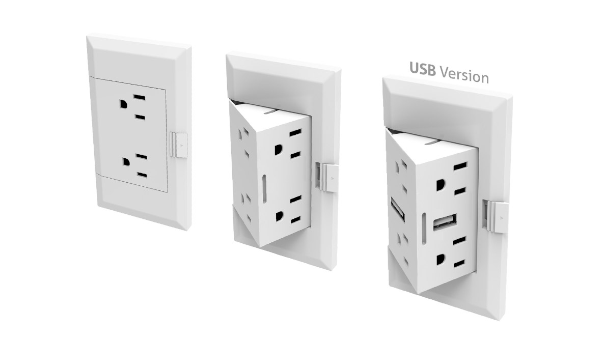Pop-Out Outlets Double The Number Of Things You Can Plug In - THEOUTLET smart pop-outlets