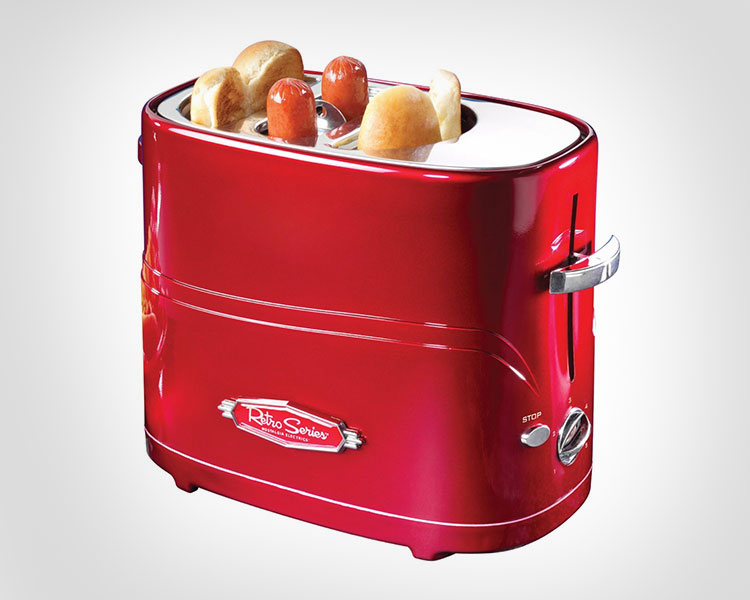 Hot Dog Toaster - Nostalgia pop-up hot dog toaster toasts buns