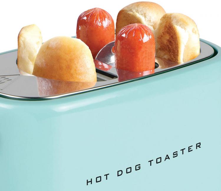 Hot Dog Toaster - Nostalgia pop-up hot dog toaster toasts buns