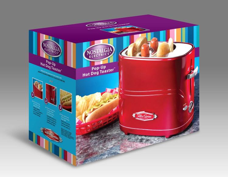 Hot Dog Toaster - Nostalgia pop-up hot dog toaster toasts buns