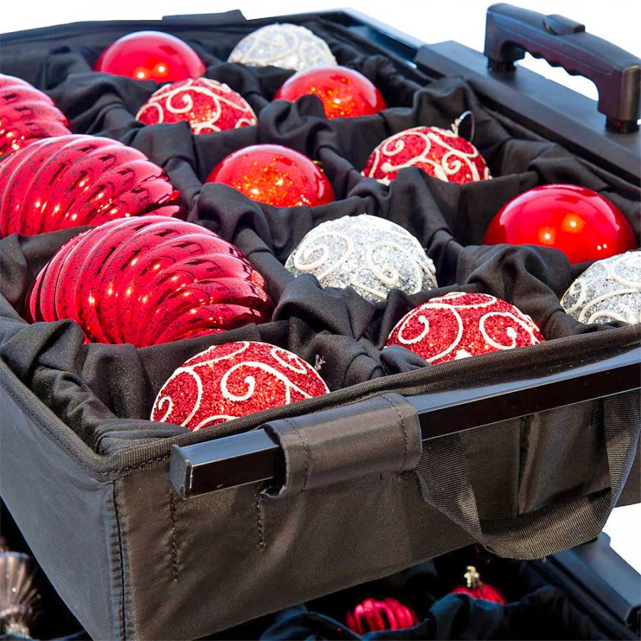 Pop-up Christmas Ornament Storage Case - Telescoping christmas bulbs storage luggage box