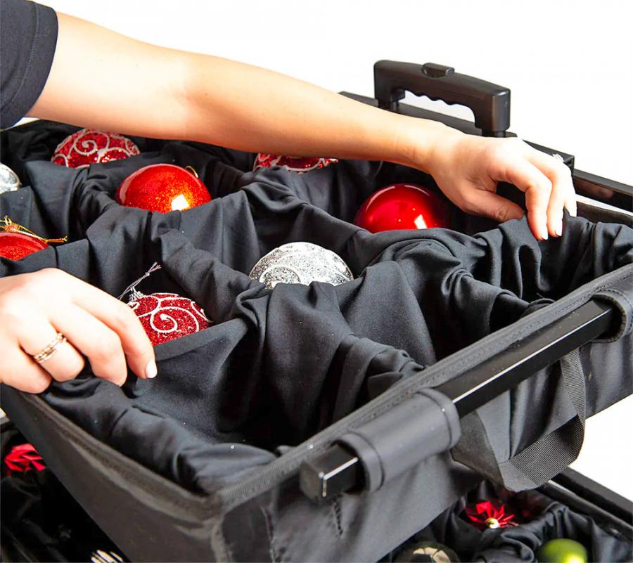 Pop-up Christmas Ornament Storage Case - Telescoping christmas bulbs storage luggage box