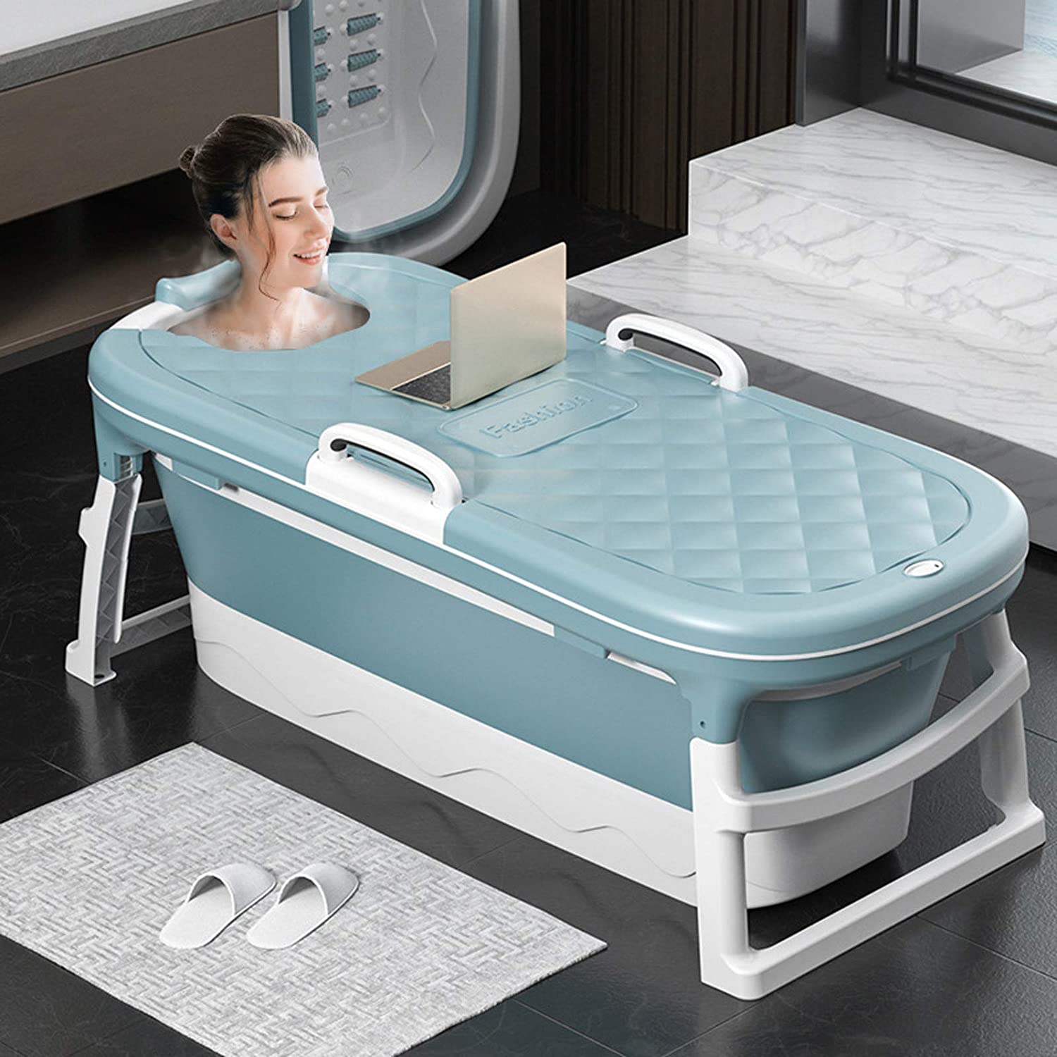 Portable Folding Bathtub - Silicone folding bathtub for tiny homes