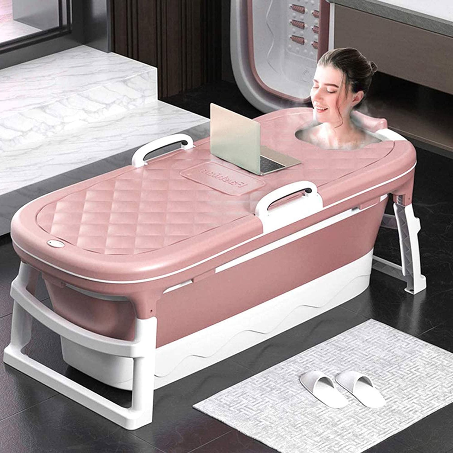 Portable Folding Bathtub - Silicone folding bathtub for tiny homes