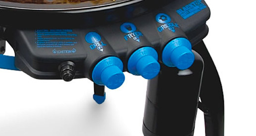 Portable Grill With Center Deep-fryer