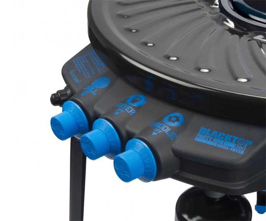 Portable Grill With Center Deep-fryer
