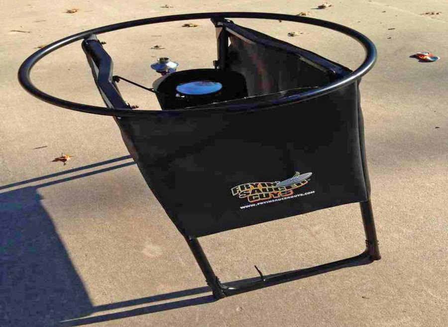 Portable Grill With Center Deep-fryer