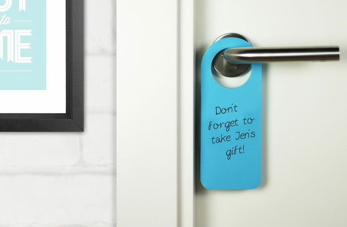 Post-It Note Door Hangers