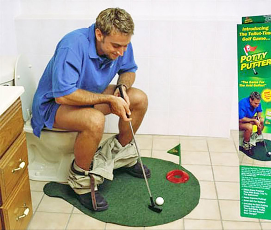Toilet Putting Green - Potty Putter Toilet Time Golf Game
