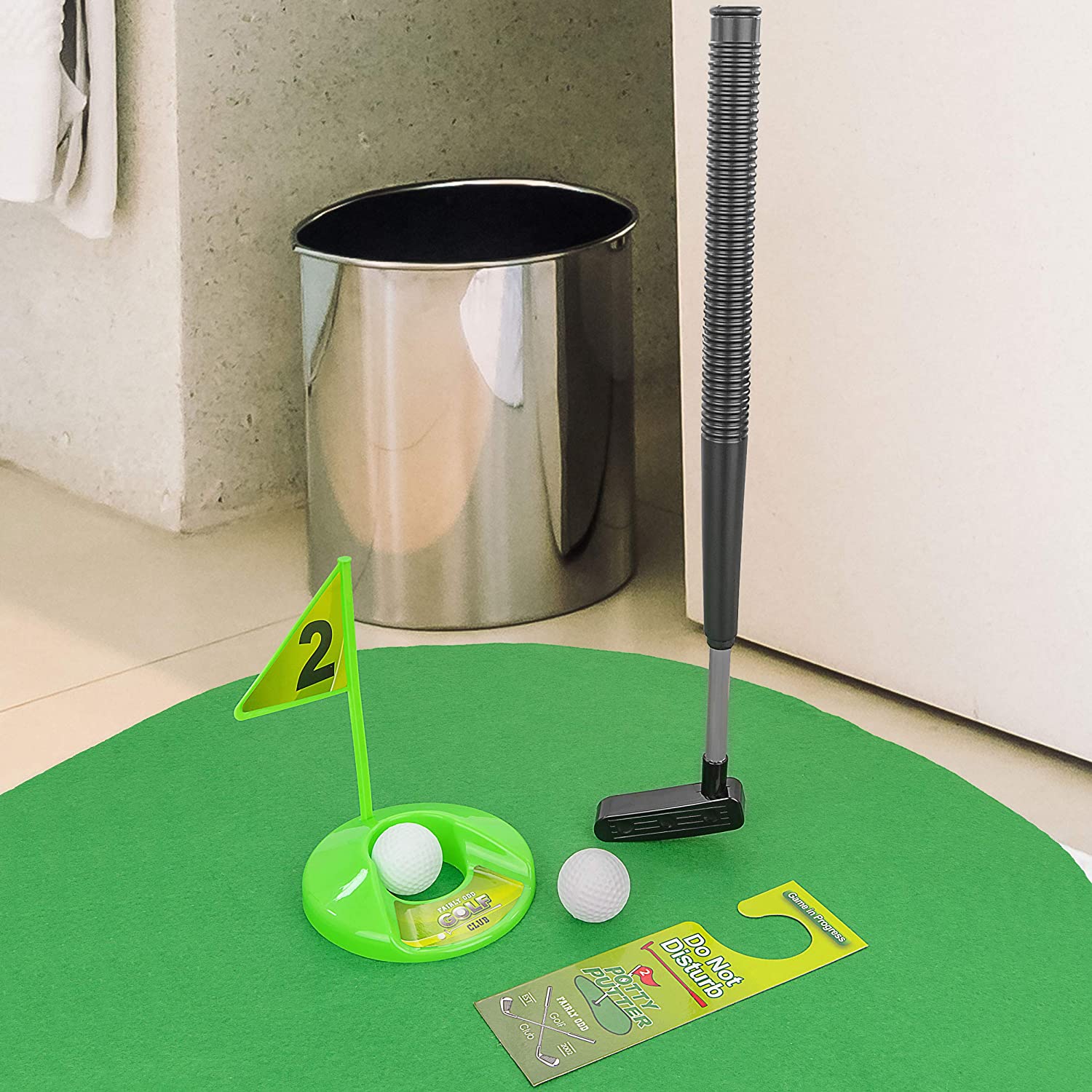 Toilet Putting Green - Potty Putter Toilet Time Golf Game