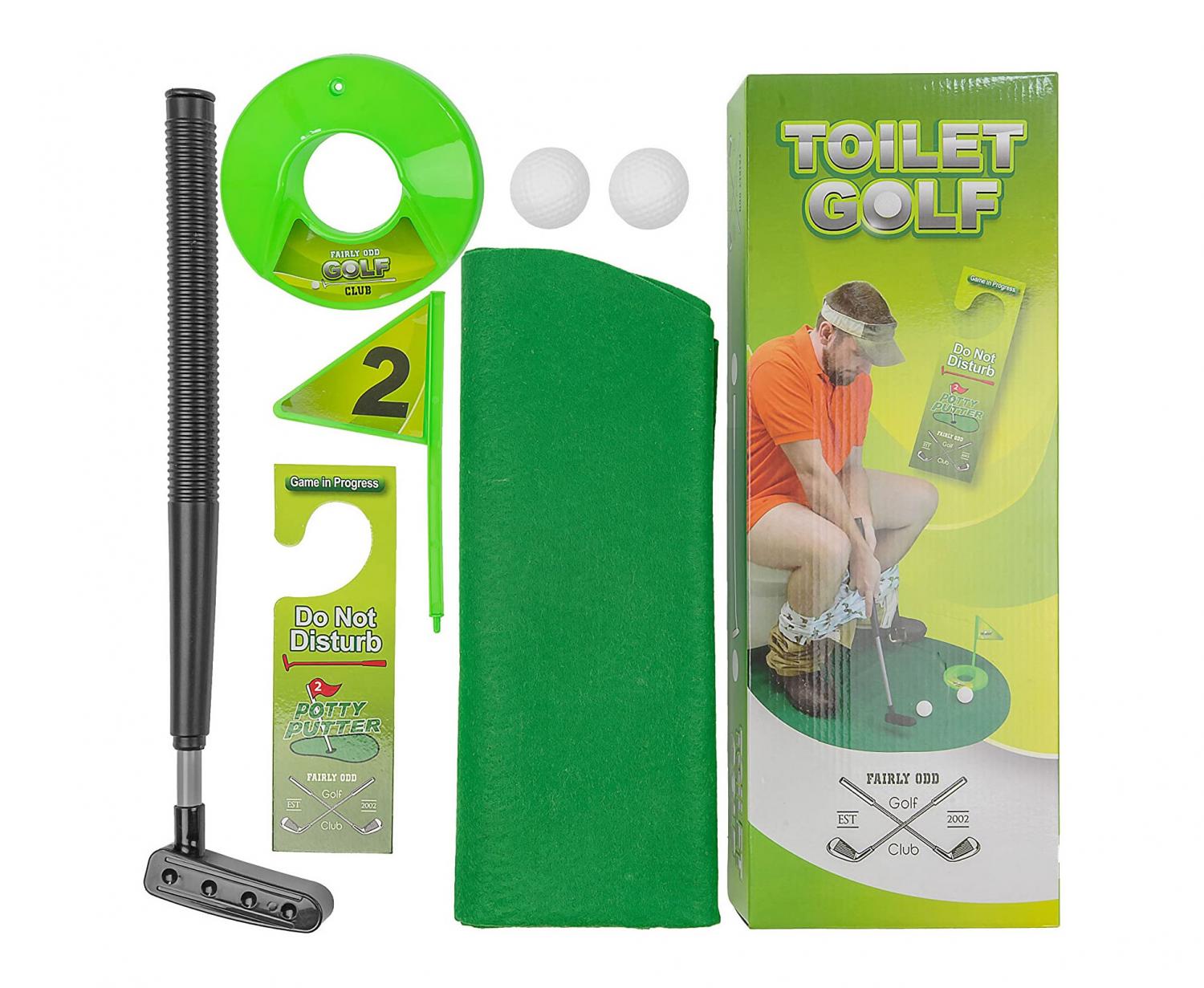 Toilet Putting Green - Potty Putter Toilet Time Golf Game