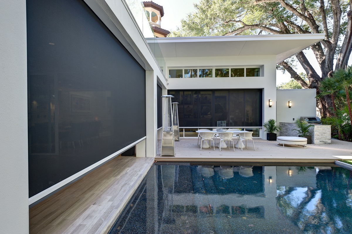 Power Screens Automatically Screen-In Your Patio With The Push of a Button - Automatic power patio screens