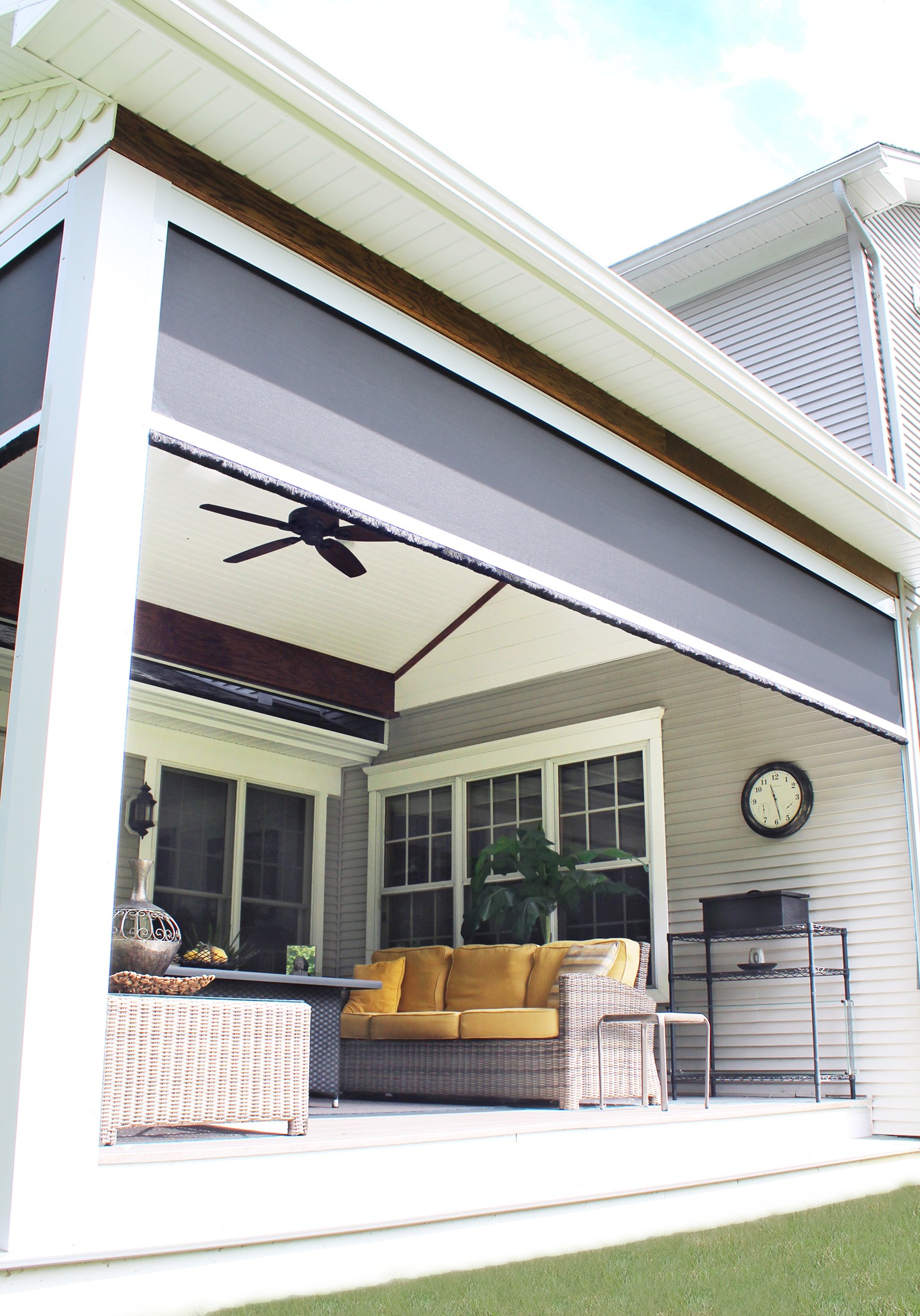 Power Screens Automatically Screen-In Your Patio With The Push of a Button - Automatic power patio screens