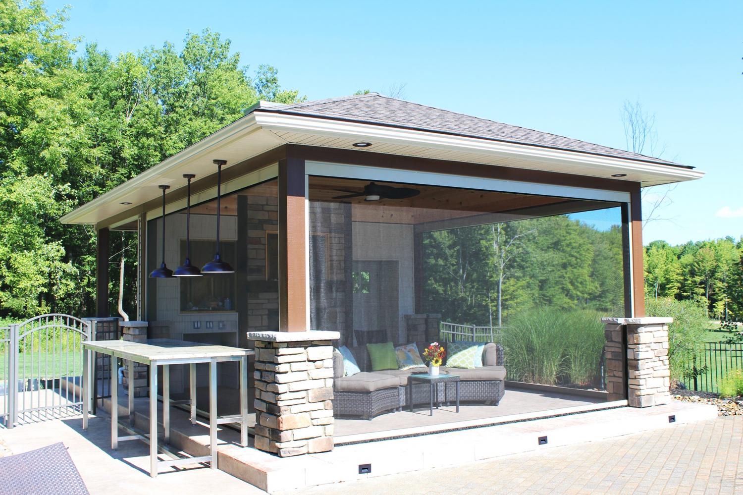 Power Screens Automatically Screen-In Your Patio With The Push of a Button - Automatic power patio screens