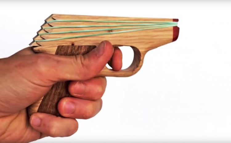 PPK Semi-Automatic Rubber Band Hand Gun