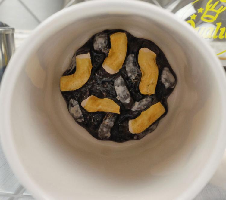 Prank Coffee Mug Cigarettes In Ashtray