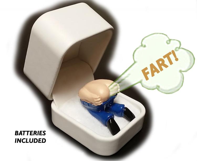 The Moon Ring - Prank Engagement Ring - Farting Engagement Ring Box