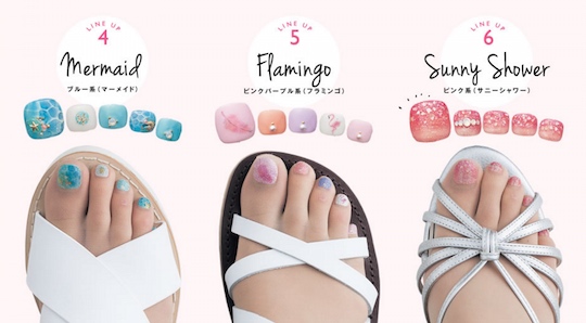 Pre-polished toenail stockings