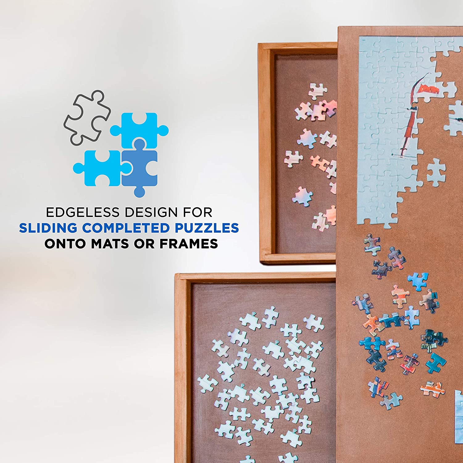Puzzle Table With Sliding Drawers