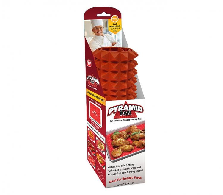 Pyramid Pan: Cooks Food Evenly - No Stick cooking mat