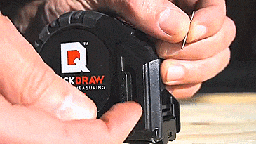Pencil Tape Measuring - Measuring Tape With Graphite Pencil Marker On Bottom