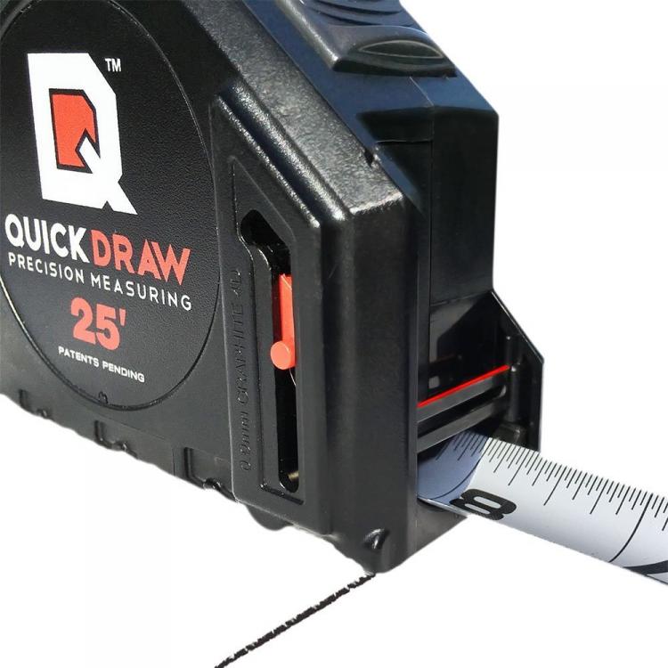 Pencil Tape Measuring - Measuring Tape With Graphite Pencil Marker On Bottom