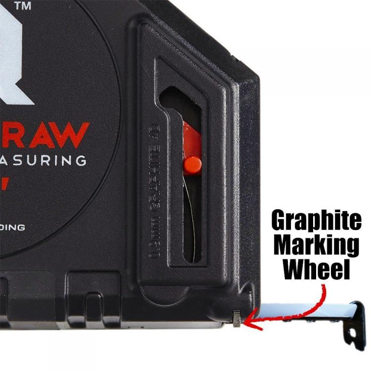 Pencil Tape Measuring - Measuring Tape With Graphite Pencil Marker On Bottom