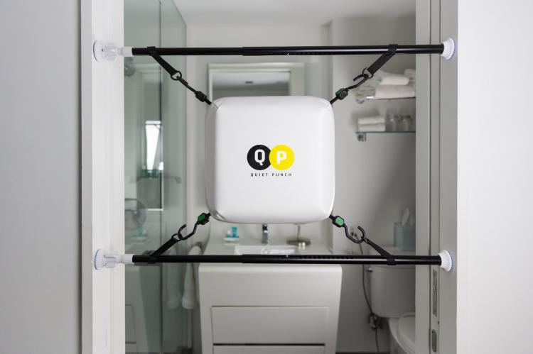 Quiet Punch: Punching Bag That Attaches To Any Door-Frame