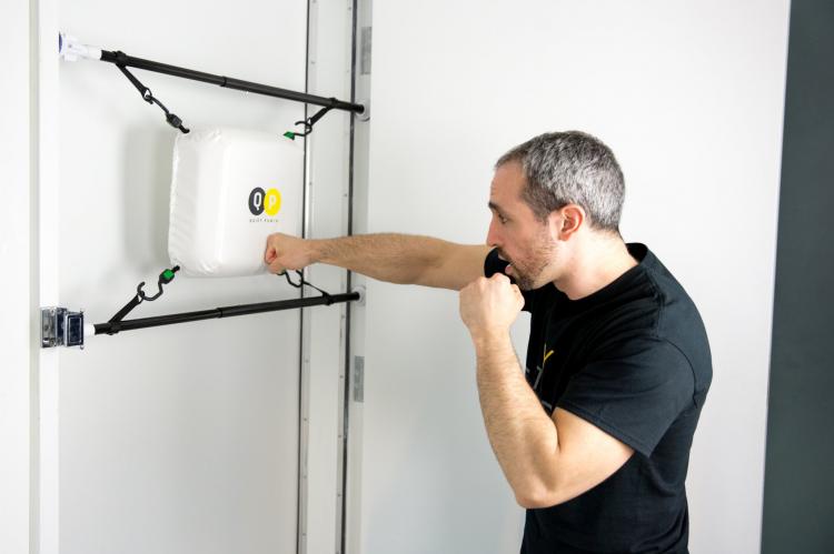 Quiet Punch: Punching Bag That Attaches To Any Door-Frame