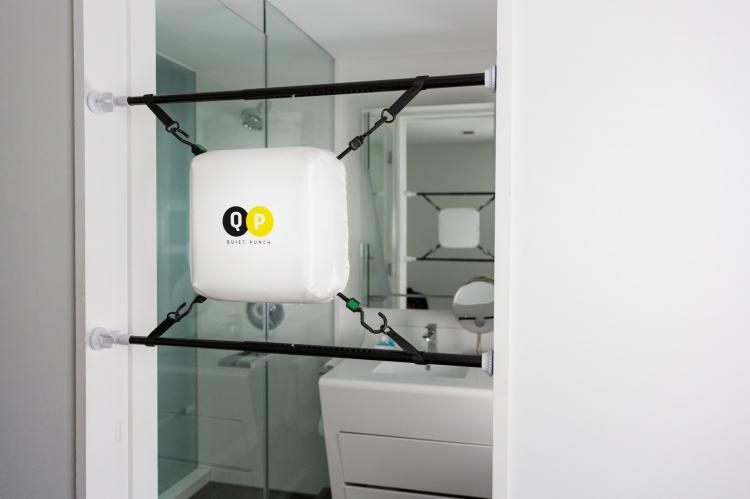 Quiet Punch: Punching Bag That Attaches To Any Door-Frame