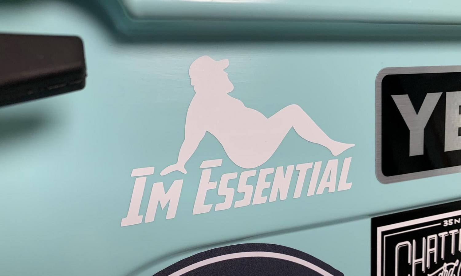 Trucker I'm essential car decal sticker - sexy trucker truck decal