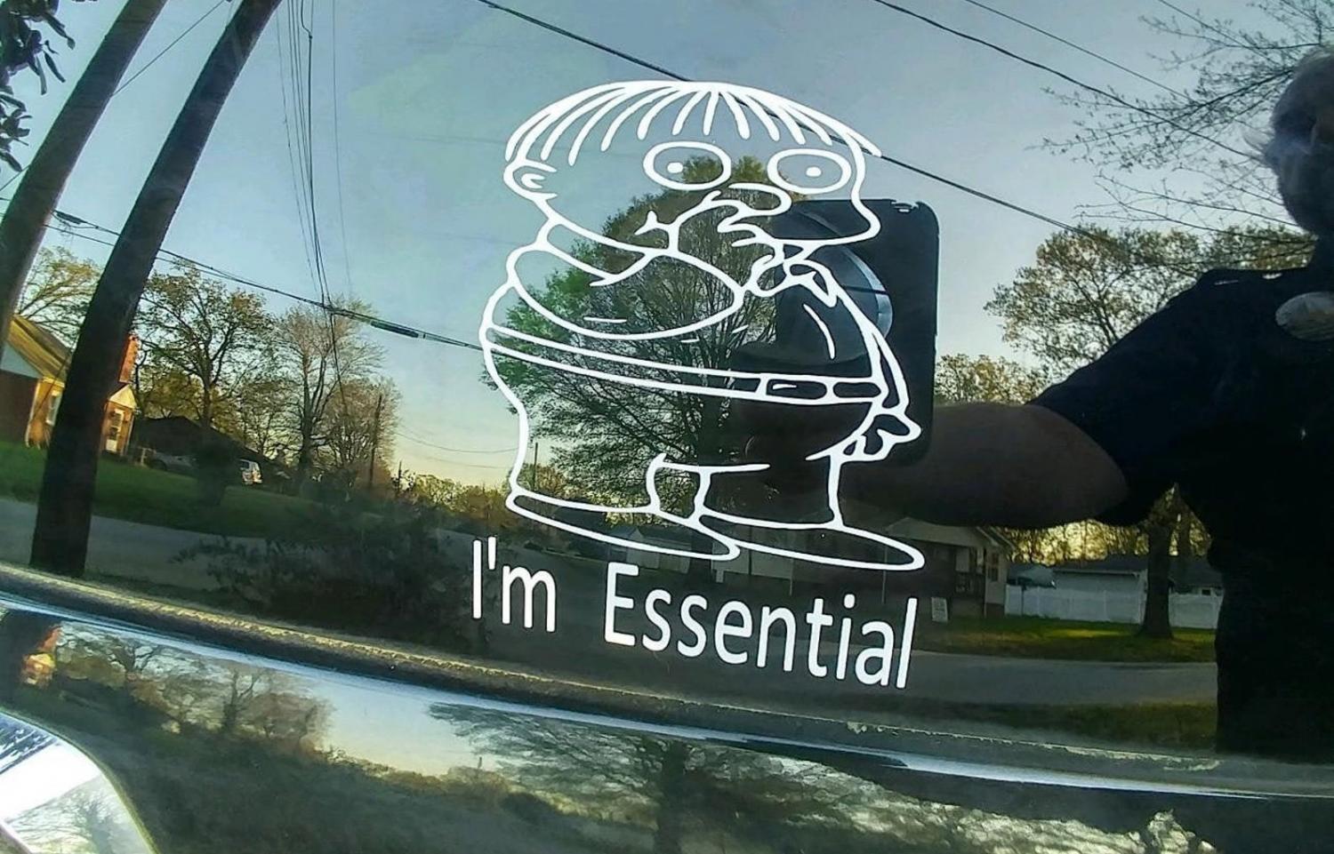 Ralph Wiggum I'm Essential Car Decal Sticker - Simpsons i'm essential