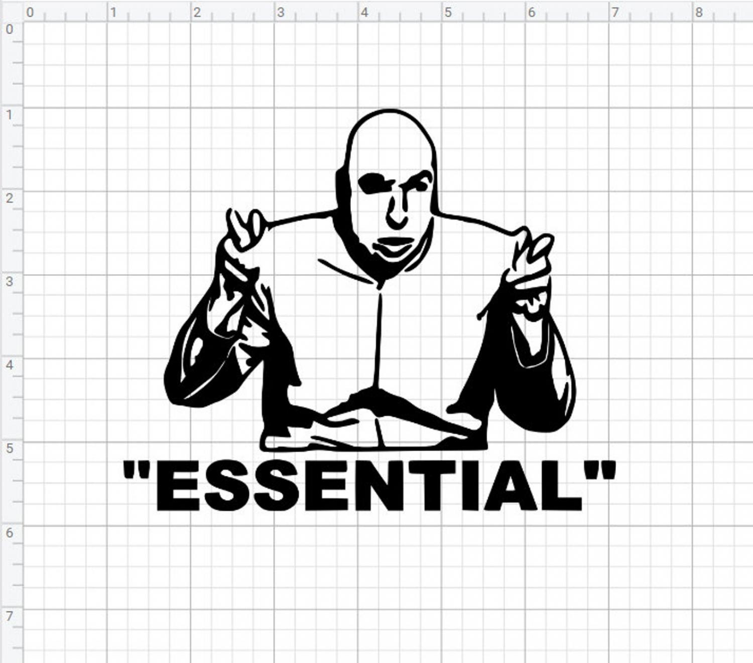 Austin Powers Dr. Evil Quote Fingers I'm essential car decal sticker