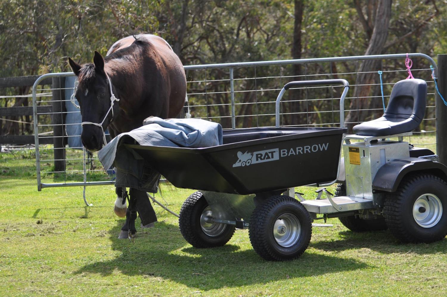 Rat Barrow Ride-on Motorized Wheelbarrow - Rideable wheelbarrow with an engine